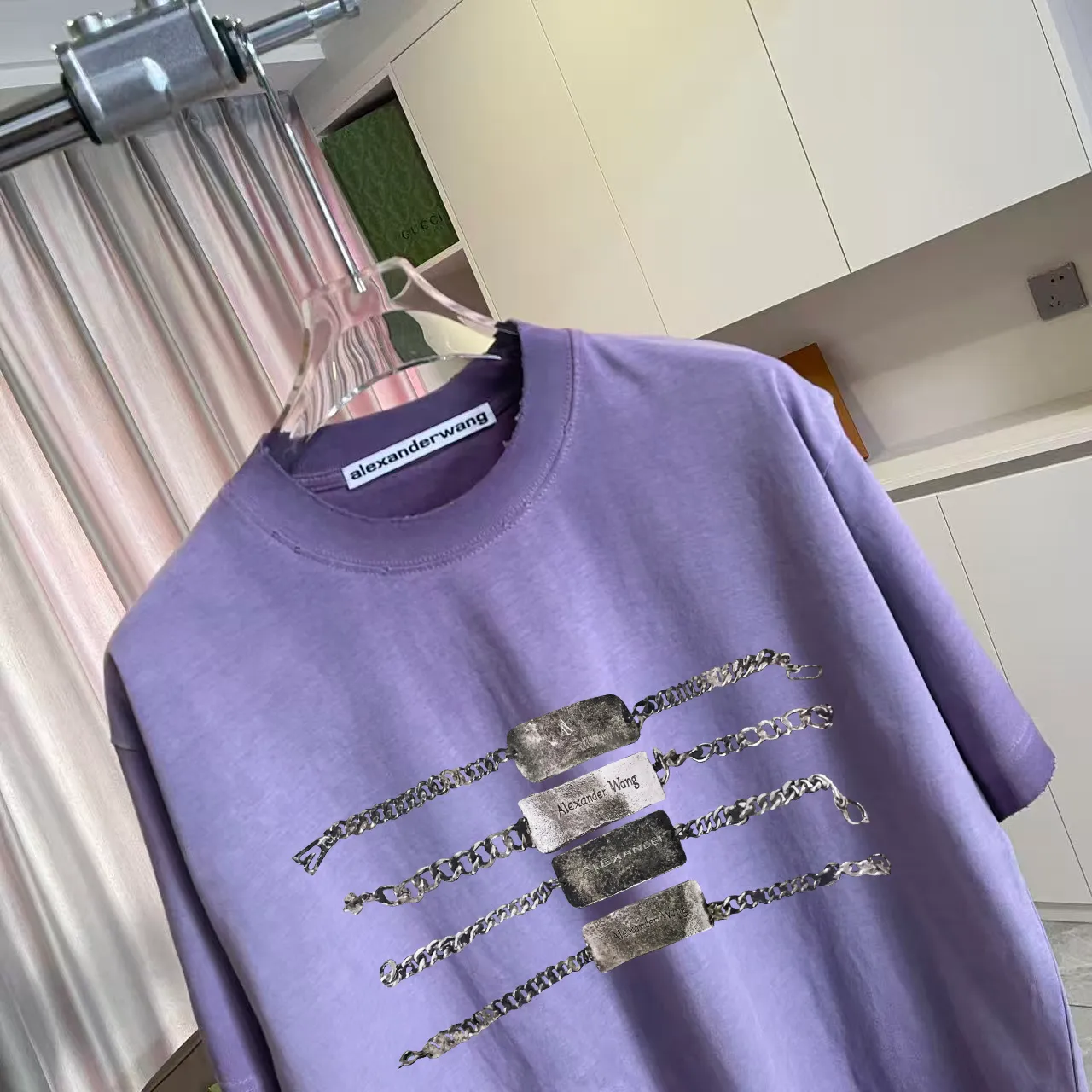 *alexanderwang 2026 New Arrival logo g T Same Style Size：S M L XL XXL ：Black Purple Gray